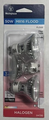 Westinghouse MR16 50w 120v Lenses Flood light bulb GU10 Base 330 Lumen (3 Pack) - Image 1 of 2