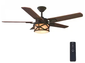 Home Decorators Copley 52 in. Indoor/Outdoor LED Oil Rubbed Bronze Ceiling Fan - Picture 1 of 4
