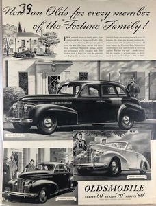 1939 Vintage Oldsmobile Ad - Now an Olds for every member of the Fortune Family - Picture 1 of 2