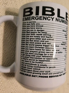 Bible Emergency Numbers 10oz Mug Cup FREE SHIPPING! - Picture 1 of 2