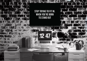 stop trying to fit in. when you’re born to stand Canvas Print Motivation Quote - Picture 1 of 1
