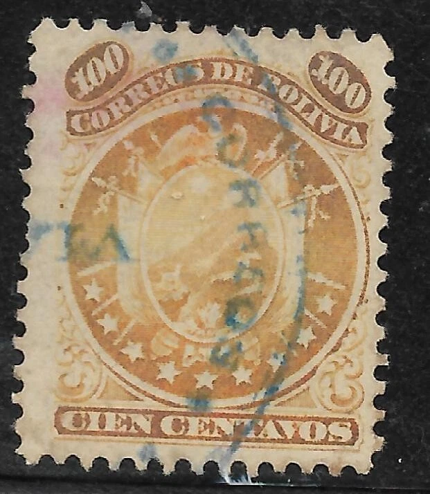 BOLIVIA Yv# 12 USED VF - Image 1 of 1