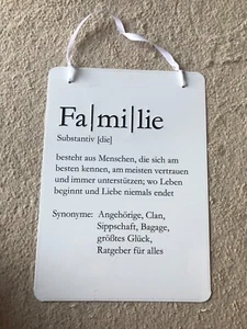 Blechschild Familie neu mit Folie geschützt - Bild 1 von 2