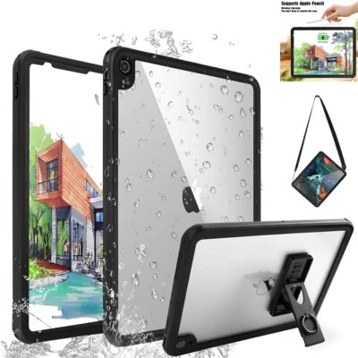 For iPad Pro 3rd Gen 12.9 in Case Waterproof Shockproof Heavy Duty Stand Cover - Image 1 of 4