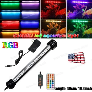 Aquarium LED Light Multi-Color RGB Fish Tank Submersible Strip Lamp+ Remote 49cm - Picture 1 of 11