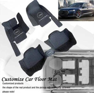 For Audi S3 S4 S5 S6 S7 S8 Car Floor MatsWaterproof Carpet Pu Leather Custom New - Foto 1 di 23