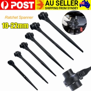 10-22mm Professional Scaffold Dual Head Socket Podger Ratchet Spanner - Picture 1 of 19