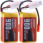 SUNPADOW 2 Pack 2S 7.4V Lipo Battery 900mAh 25C Soft Pack with JST Plug for RC