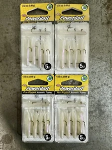 Berkley PowerBait Pre-Rigged Atomic Tubes 1/32oz - Pearl - Lot Of 4 Packs - Picture 1 of 1