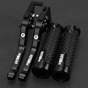 FOR SUZUKI VSTROM 1050 Extendable Hand Brake Clutch Lever Handlebar Grips - Bild 1 von 17