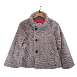 Patagonia Girl's Large (L/12) Pelage Deep-pile Fleece Jacket - Gray EUC! - Picture 1 of 11