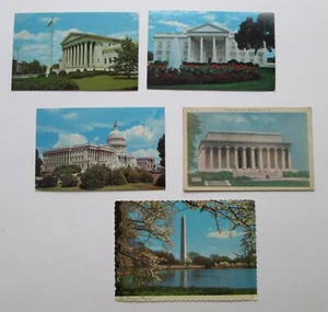 WASHINGTON DC (5) Vtg. Postcards 1938 + 1950s/60s - Picture 1 of 2