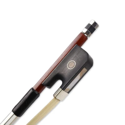 4/4 Cello Bow Brazilwood with Ebony Frog Natural Horse Hair STRAIGHT NICE TONE - Image 1 of 4