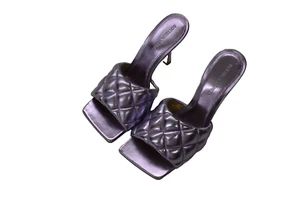 Neu mit Karton Bottega Veneta Damen-Pantolette gepolsterte Absätze lila 39 EU 9 US - Bild 1 von 5