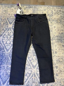 Neu mit Etikett Kenneth Cole Herren 40 x 29 gerade Passform 2-Wege-Stretch dunkelblau Denim Jeans - Bild 1 von 11