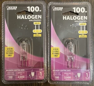 2 Packs Fiet Electric 100 Watt Light Bulb GY6.35 New 120 Volt (a)  FREE SHIPPING - Picture 1 of 4