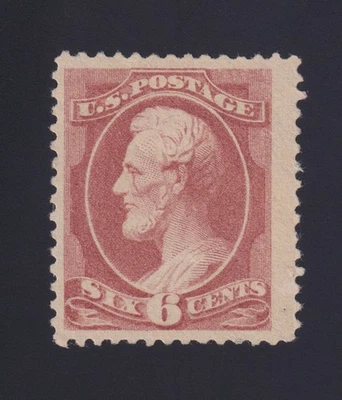 US Stamp Scott #208 6c Lincoln Bank Note MH Catalog Value $825.00 Nice Stamp! - Image 1 of 2