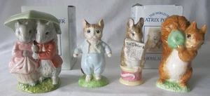 4 Estatuillas de porcelana Beatrix Potter Royal Albert Ratones Ardilla Colección Inglaterra - Imagen 1 de 24