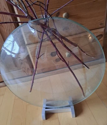 Designer Vase Glas, rund, flach, ca. 35 cm - Bild 1 von 2