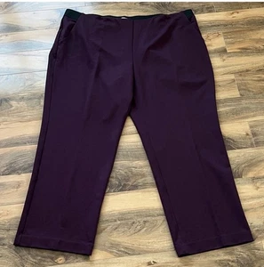 Pantalones elásticos Liz Claiborne Audra 3X púrpura pierna recta nuevos con etiquetas - Imagen 1 de 5