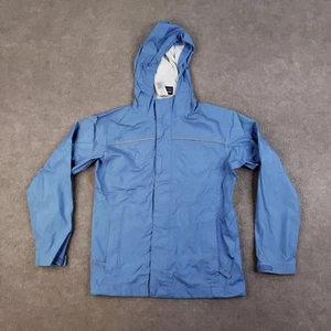 Patagonia Jacket Girls Medium 10 Blue H2No Waterproof Hooded Rain Shell Youth - Picture 1 of 17