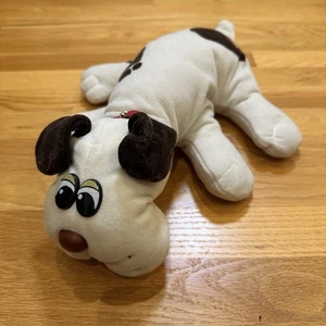 Vintage Large Pound Puppies White Brown Spots Tonka 17” Plush Toy 1985 - Picture 1 of 6