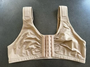 Leading Lady Beige Laurel Seamless Comfort Front Close Bra Soft 119 US M NWOT - Picture 1 of 9