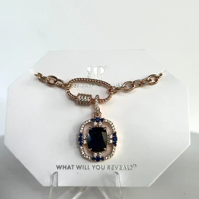 Collar Bomb Party September It Was A Compliment NK82303 LC Zafiro Oro Rosa Foto 1 de 2