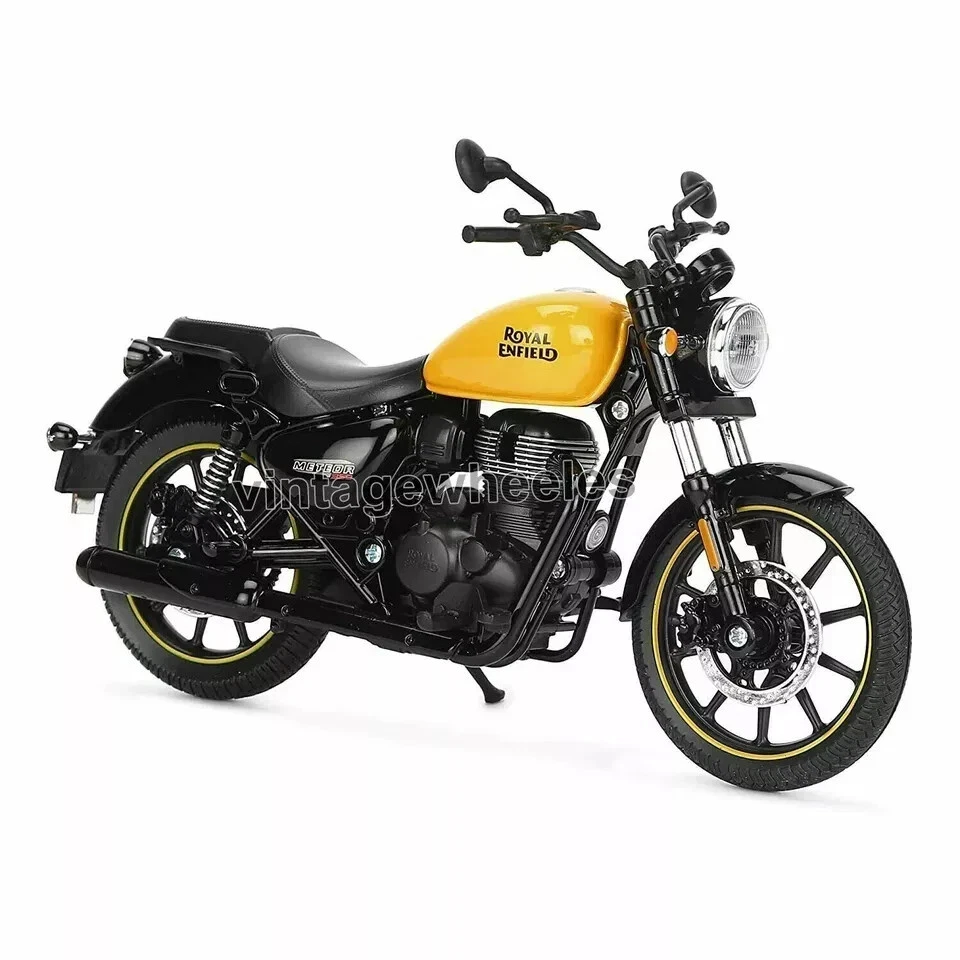 Modelo Supernova Royal Enfield Meteor 350 Escala Amarillo Calidad Superior Foto 1 de 2