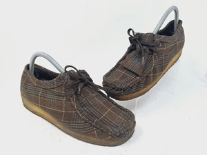 Clarks Womens Originals Wallabee Plaid Loafers Size 10 M - Picture 1 of 9