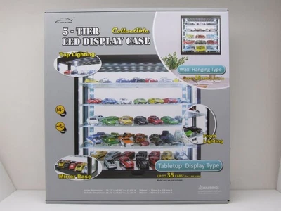 Vetrina Trasparente Nera Con LED Per Modellini 1:43 1:64 Triple9 - Immagine 1 di 4