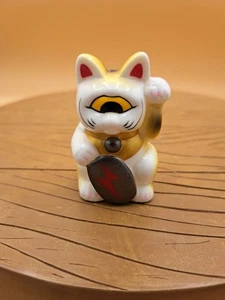 Real x Head Mini Fortune Cat Baby 2.5" - Purple - Vinyl - Sofubi Toy Maneki Neko - Picture 1 of 5