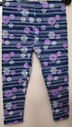Disney Navy Blue Girl's Snowflake and Stripe Stretch Pants - Size 4