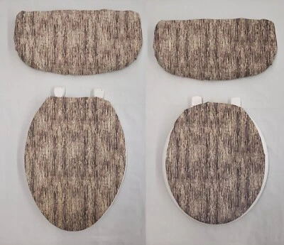 Juego de tapa de asiento de inodoro y cubierta de tanque Color Wave Foto 1 de 2