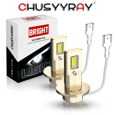 For Nissan Maxima 1986-1992 1995-1999 H3 LED DRL Bulb Fog Driving Light 6500K 2x - Image 1 of 4