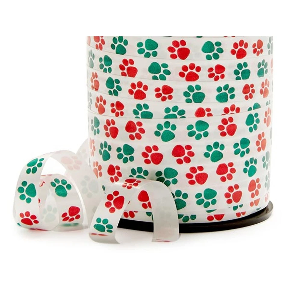 Merry Paws Smooth Curling Ribbon - 3/8" Wide x 250 Yards (A13674) - Image 1 of 1