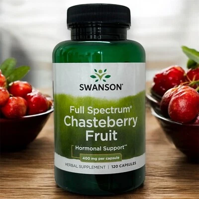 Full Spectrum Chasteberry Fruit 120 Vegan caps PMS/Menopause Support 400mg USA - Image 1 of 4