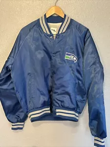 Chaqueta Bomber Chalk Line Seattle Seahawks Grande Retro NFL Azul Satinado De Colección EE. UU. - Imagen 1 de 16
