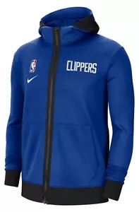 NIKE LOS ANGELES CLIPPERS SHOWTIME JACKET Men Rush Blue/Black/White -M,L,2XL-3XL - Picture 1 of 12