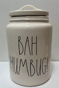 Rae Dunn - Bah Humbug! Tarro grande para galletas LL Navidad cerámica granja - Imagen 1 de 7