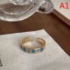 Vintage Colorful Drip Glaze Open Rings For Women New Design Temperament Metal