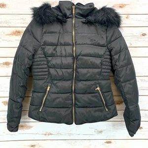 Palomares Black Jacket, Fur Hood, Kids Large  - Picture 1 of 6