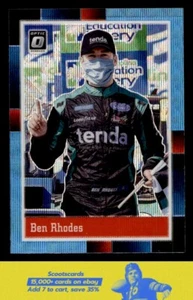 2021 Panini Donruss Optic 1988 Retro Carlolina Blue Wave Ben Rhodes #90 Terida - Picture 1 of 2