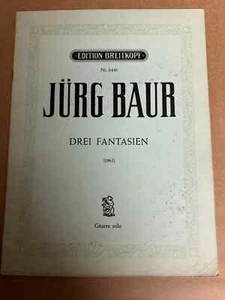 Jurg Baur Drei Fantasien for guitar Sheet Music - Picture 1 of 2