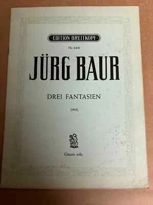 Jurg Baur Drei Fantasien for guitar Sheet Music - Image 1 of 2