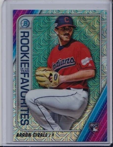 Aaron Civale 2020 Bowman Mojo Refractor Chrome Insert Rookie Card ROY Favorites - Bild 1 von 2