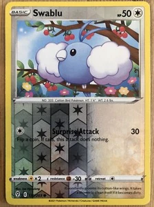 Pokemon TCG Evolving Skies Swablu Reverse Holo 132/203 Near Mint (NM) Common - Picture 1 of 2