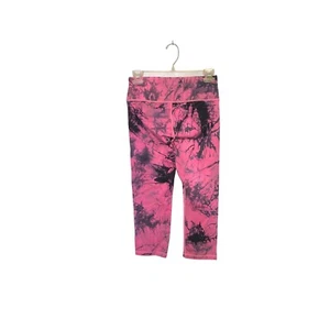 Yelete Active Pink Tye Die Cropped Athletic Leggings Pants Women’s Size Small. - Picture 1 of 6