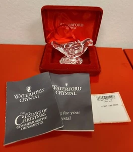 1996 Waterford Crystal 12 Days of Christmas Turtle Dove Ornament Second Edition - Picture 1 of 8