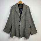 C Joseph NY Classic Wool Tweed Unstructured Oversized Jacket Blazer Coat mens XL